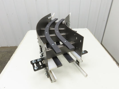 Arrowhead 10" Tabletop Belt Steel Bottle Conveyor 45° Curve Section 33"