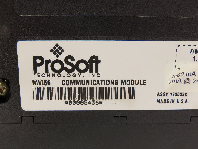Prosoft MVI56 ControlLogix Communication Module F/W 1.03