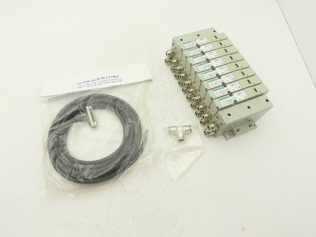 Numatics I63BA4Z2KN00030 120V Pneumatic Solenoid Valve 8-Station Manifold Assy
