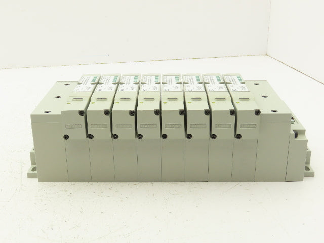 Numatics I63BA4Z2KN00030 120V Pneumatic Solenoid Valve 8-Station Manifold Assy