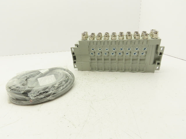 Numatics I63BA4Z2KN00030 120V Pneumatic Solenoid Valve 8-Station Manifold Assy