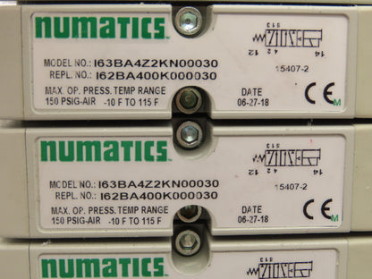 Numatics I63BA4Z2KN00030 120V Pneumatic Solenoid Valve 8-Station Manifold Assy