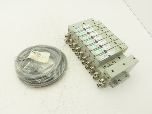 Numatics I63BA4Z2KN00030 120V Pneumatic Solenoid Valve 8-Station Manifold Assy