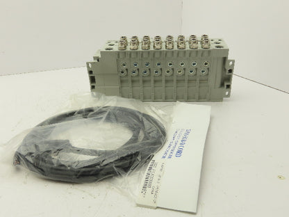 Numatics I63BA4Z2KN00030 120V Pneumatic Solenoid Valve 8-Station Manifold Assy
