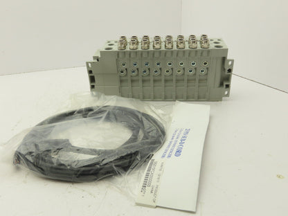 Numatics I63BA4Z2KN00030 120V Pneumatic Solenoid Valve 8-Station Manifold Assy