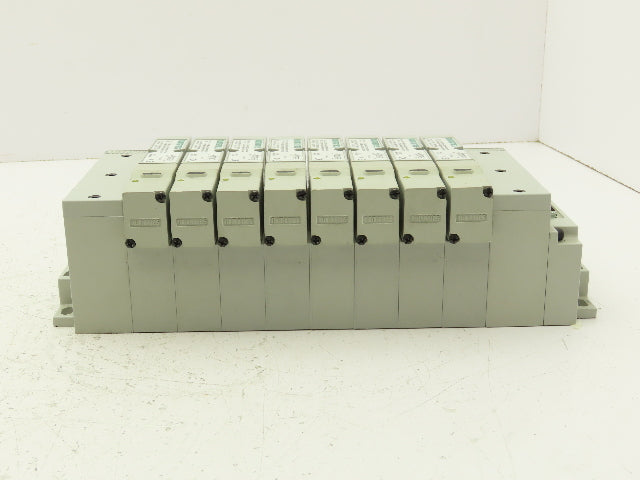 Numatics I63BA4Z2KN00030 120V Pneumatic Solenoid Valve 8-Station Manifold Assy