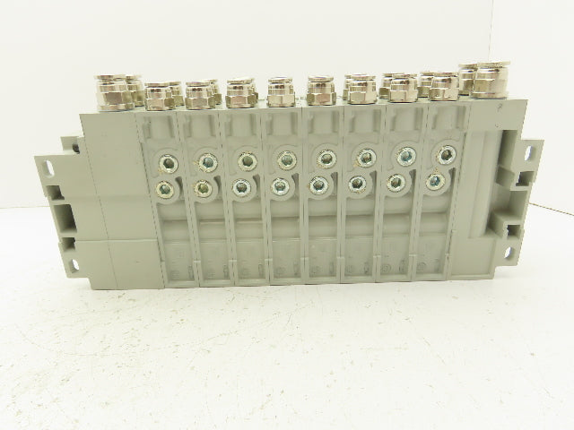 Numatics I63BA4Z2KN00030 120V Pneumatic Solenoid Valve 8-Station Manifold Assy