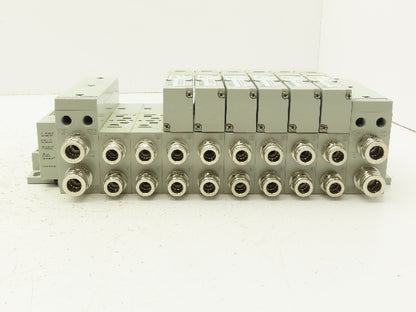 Numatics I63BA4Z2KN00030 120V Pneumatic Solenoid Valve 8-Station Manifold Assy