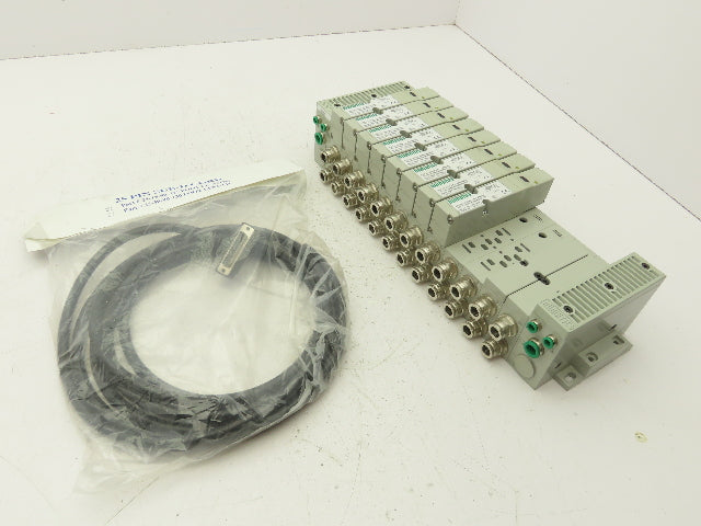 Numatics I63BA4Z1KG00030 120V Pneumatic Solenoid Valve 12-Station Manifold Assy