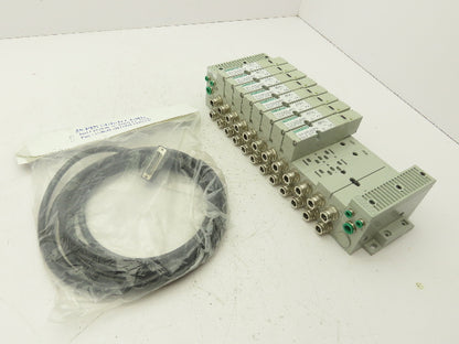 Numatics I63BA4Z1KG00030 120V Pneumatic Solenoid Valve 12-Station Manifold Assy