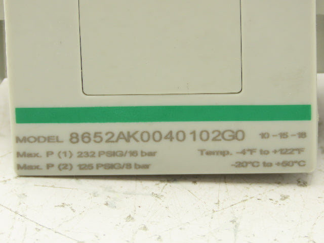Asco Numatics 8652AK0040102G0 Pneumatic Valve Air Regulator with Gauge 1/2" npt