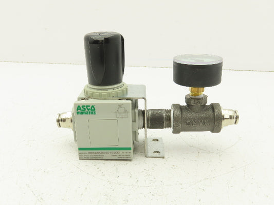 Asco Numatics 8652AK0040102G0 Pneumatic Valve Air Regulator with Gauge 1/2" npt