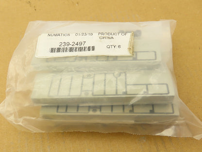 Numatics 239-2497 Pneumatic Manifold Blank Plate ISO 15407-2 26mm Lot of 6