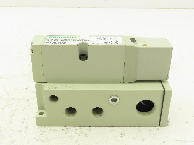 Numatics 122BA43AKN00030 120V Pneumatic Solenoid Valve w/Manifold 1/4" npt