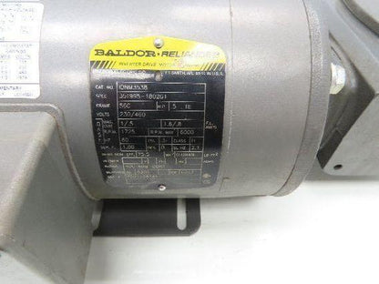 Baldor Reliance IDNM3538 Gearmotor .5Hp 460V 3PH 60:1 Reducer 29rpm LH 56C