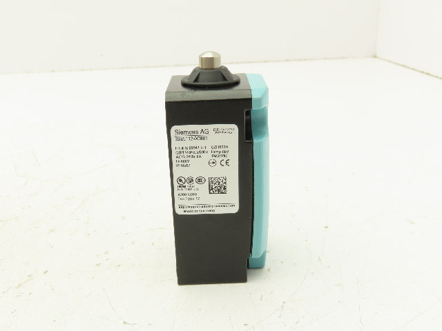 Siemens 3SE5112-0CB01 Limit Switch Stainless Plunger NO/NC Contacts IP66