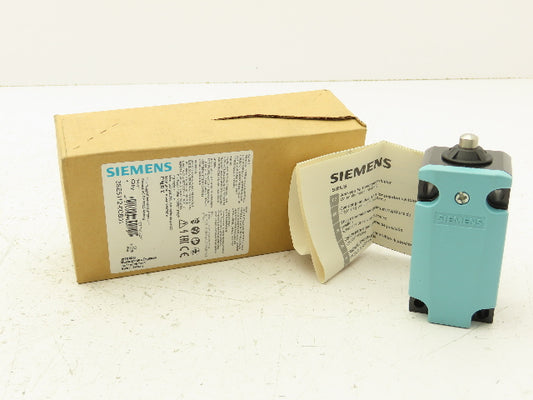 Siemens 3SE5112-0CB01 Limit Switch Stainless Plunger NO/NC Contacts IP66