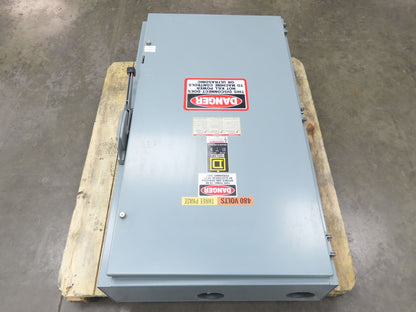 Square D HU365 Safety Disconnect Switch 400A 600V 3 Pole Non Fused Series E2