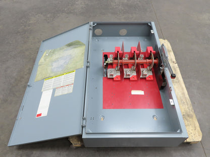 Square D HU365 Safety Disconnect Switch 400A 600V 3 Pole Non Fused Series E2