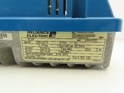 Reliance Electric SP500 VS Variable Speed AC Drive 1HP 230V 3PH -Parts or Repair