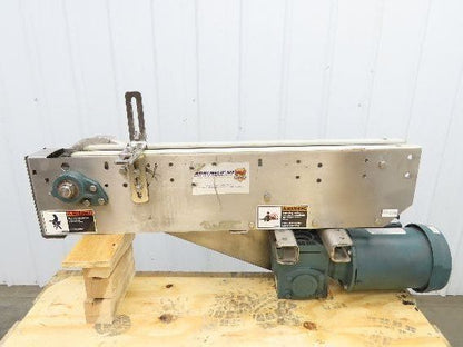 Arrowhead 3.25" Tabletop Belt Stainless Bottle Conveyor 36" Chain Drive 460V 3PH