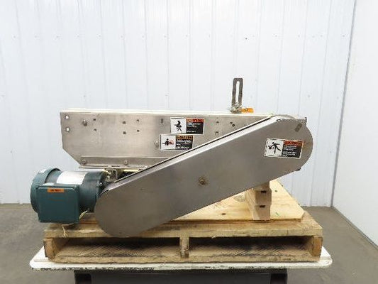 Arrowhead 3.25" Tabletop Belt Stainless Bottle Conveyor 36" Chain Drive 460V 3PH