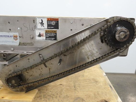 Arrowhead 3.25" Tabletop Belt Stainless Bottle Conveyor 36" Chain Drive 460V 3PH