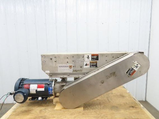 Arrowhead 3.25" Tabletop Belt Stainless Bottle Conveyor 36" Chain Drive 460V 3PH