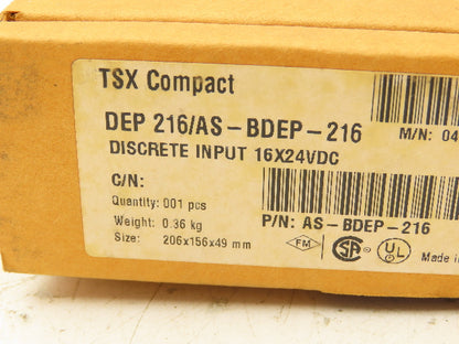Schneider DEP 216 AS-BDEP-216 Modicon TSX Compact Discrete 16 Channel 24V Input