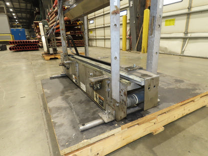3.25" Tabletop Stainless Bottle Conveyor 2-Belt Shielded Transfer Overhead Drive