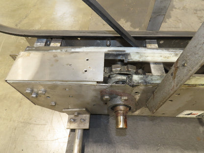 3.25" Tabletop Stainless Bottle Conveyor 2-Belt Shielded Transfer Overhead Drive