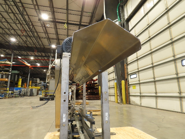 3.25" Tabletop Stainless Bottle Conveyor 2-Belt Shielded Transfer Overhead Drive