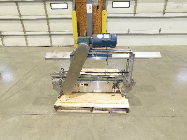 3.25" Tabletop Stainless Bottle Conveyor 2-Belt Shielded Transfer Overhead Drive