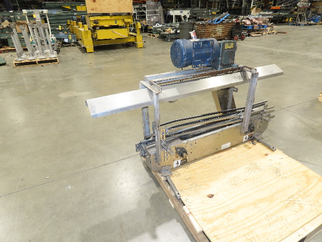 3.25" Tabletop Stainless Bottle Conveyor 2-Belt Shielded Transfer Overhead Drive