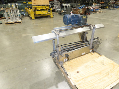 3.25" Tabletop Stainless Bottle Conveyor 2-Belt Shielded Transfer Overhead Drive