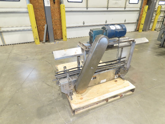 3.25" Tabletop Stainless Bottle Conveyor 2-Belt Shielded Transfer Overhead Drive