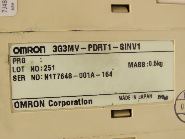 Omron 3G3MV-A4075 VFD Inverter AC Drive 7.5kW 10Hp 460V 3PH