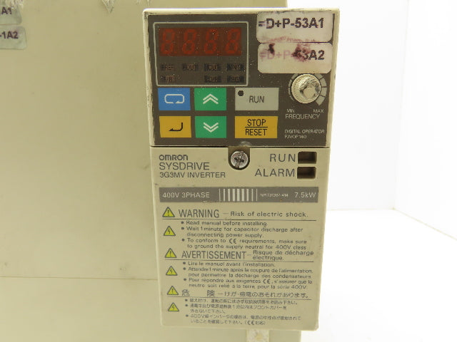 Omron 3G3MV-A4075 VFD Inverter AC Drive 7.5kW 10Hp 460V 3PH