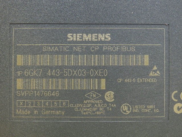 Siemens 6GK7 443-5DX03-0XE0 Simatic Net CP Profibus Communication Module