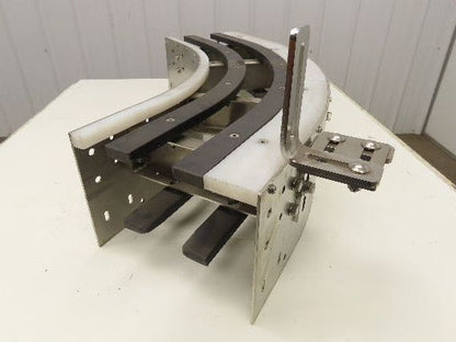 Arrowhead 10" Tabletop Belt Steel Bottle Conveyor 60° Curve 40"L x 7-5/8"H