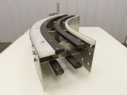 Arrowhead 10" Tabletop Belt Steel Bottle Conveyor 60° Curve 40"L x 7-5/8"H