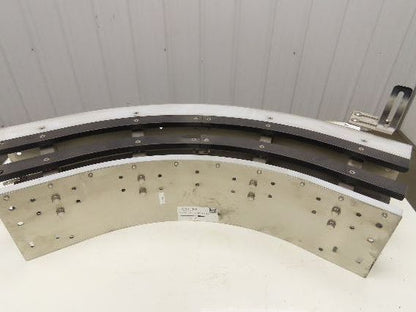 Arrowhead 10" Tabletop Belt Steel Bottle Conveyor 60° Curve 40"L x 7-5/8"H