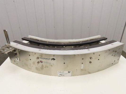 Arrowhead 10" Tabletop Belt Steel Bottle Conveyor 60° Curve 40"L x 7-5/8"H
