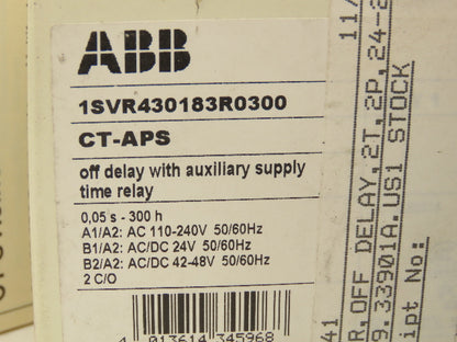 ABB 1SVR430183R0300 Timer Relay Module 110-240V