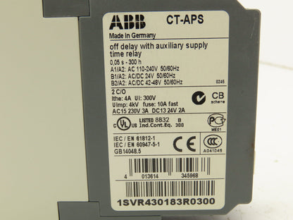 ABB 1SVR430183R0300 Timer Relay Module 110-240V