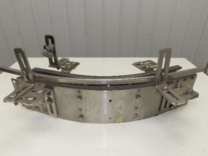 Arrowhead 3.25" Tabletop Belt Stainless Bottle Conveyor 45° Curve 26"L x 5-5/8"H