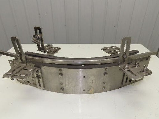 Arrowhead 3.25" Tabletop Belt Stainless Bottle Conveyor 45° Curve 26"L x 5-5/8"H