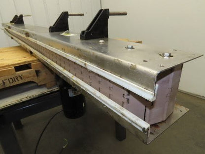 4.5"x 7' 6" Tabletop Belt Stainless Bottle Conveyor 90VDC End Drive