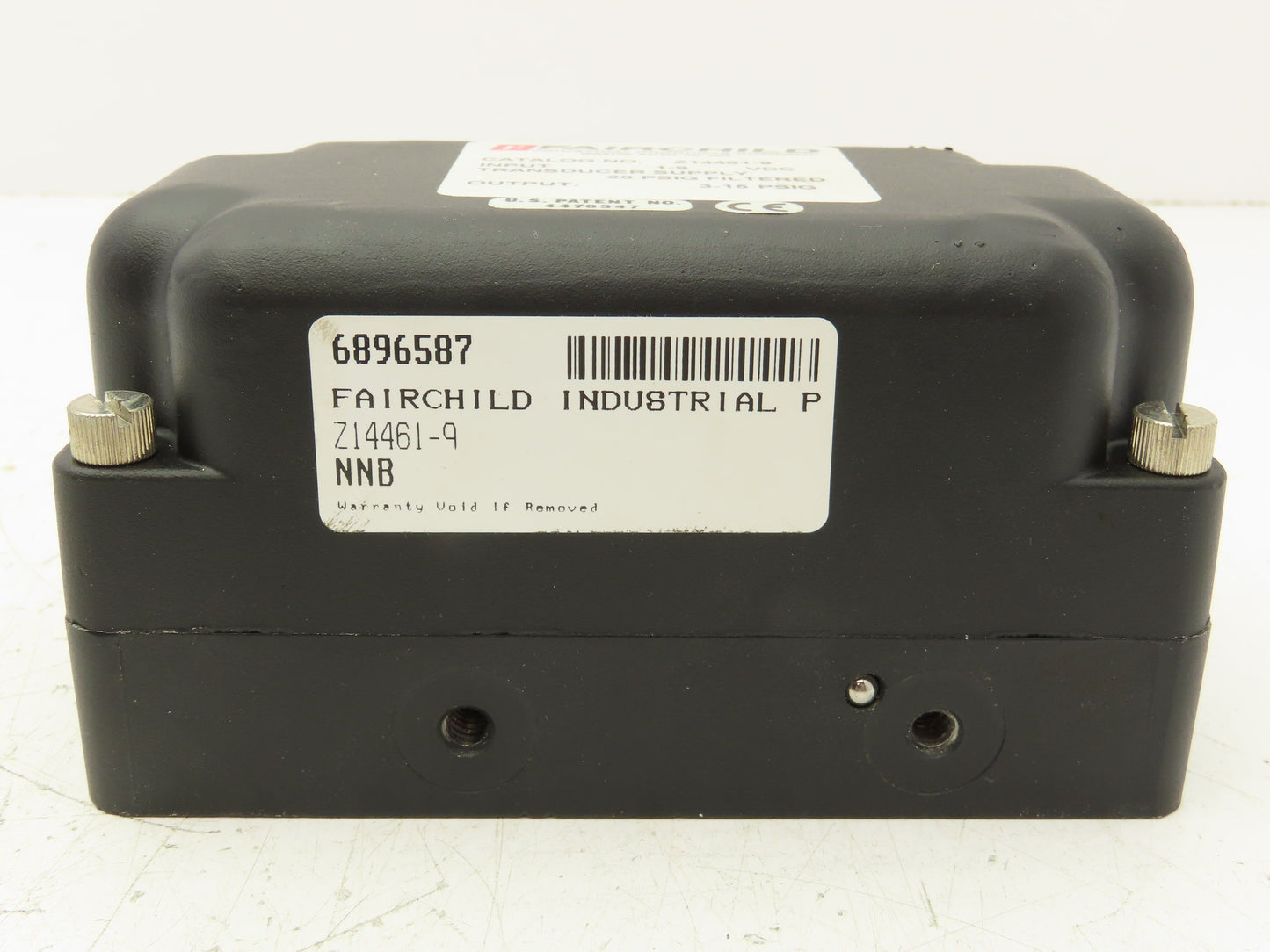 Fairchild Z14461-9 Electro Pneumatic Pressure Transducer 1-9VDC 3-15PSIG