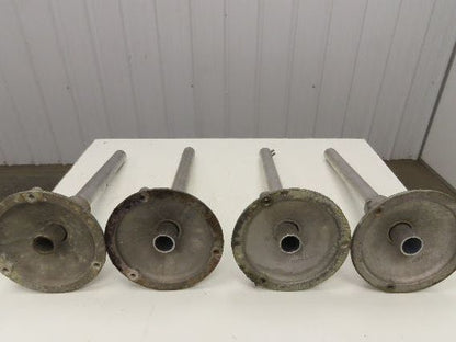 Aluminum Pedestal Base Round Pipe Conveyor Leg Stand Adj Height 24"-28" Set of 4